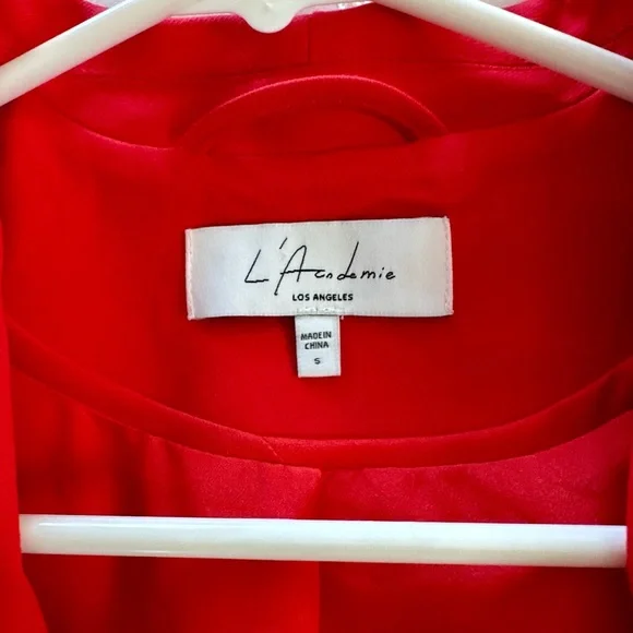 💥Clearance!!💥 NWOT L’Academie The Fleur Blazer from Revolve small Scarlet Red - Picture 7 of 12